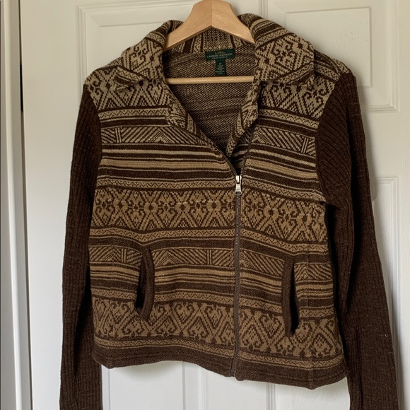 Ralph Lauren Brown Knit Sweater - Picture 1 of 12